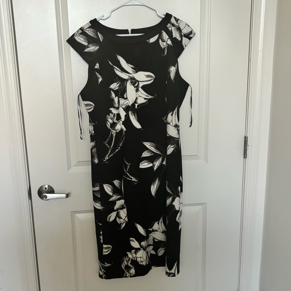 Floral black dress